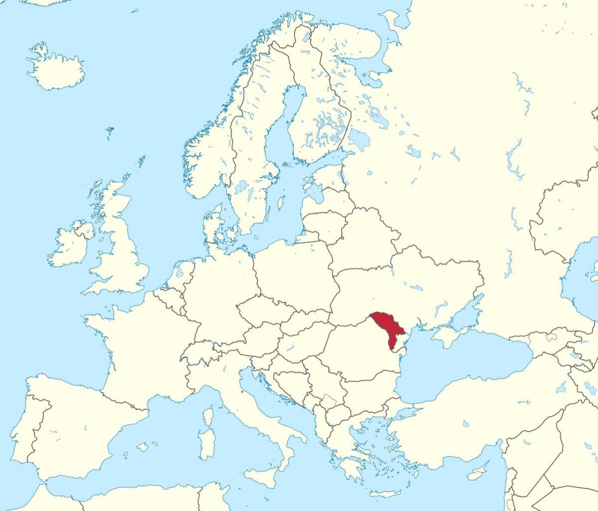 नक्शे के मोल्दोवा यूरोप